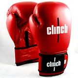 Перчатки боксерские Clinch красный кожа 12 унц