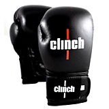 Перчатки боксерские Clinch черный кожа 12 унц