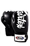 Перчатки боксерские Fairtex черный кожа 10 унц