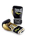 Перчатки боксерские Everlast черно-золотой кож/зам 6 унц